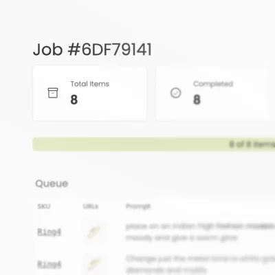 Batch processing interface background